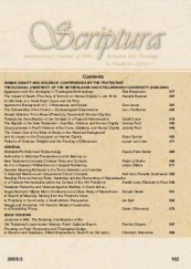 Scriptura-international Journal Of Bible Religion And Theology In Southern Afric