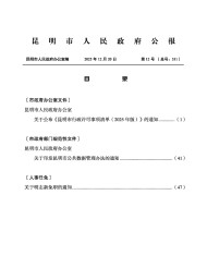 昆明市人民政府公报